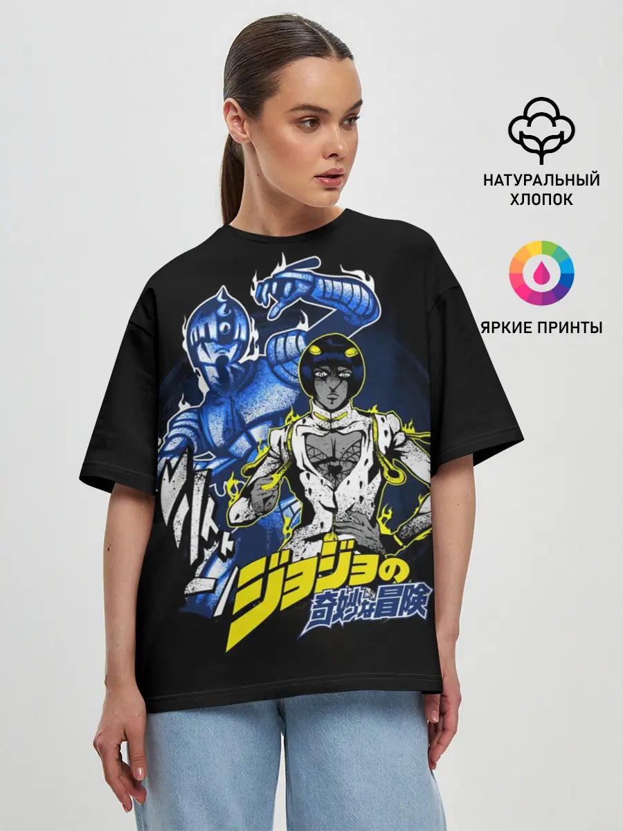 Женская футболка оверсайз / Бруно Буччеллати - JoJos Bizarre Adventure