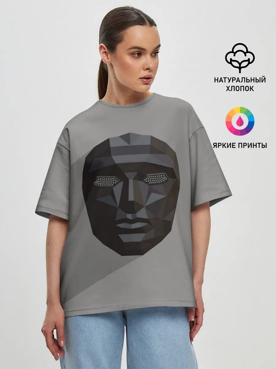 Женская футболка оверсайз / ИГРА В КАЛЬМАРА РАСПОРЯДИТЕЛЬ | SQUID GAME