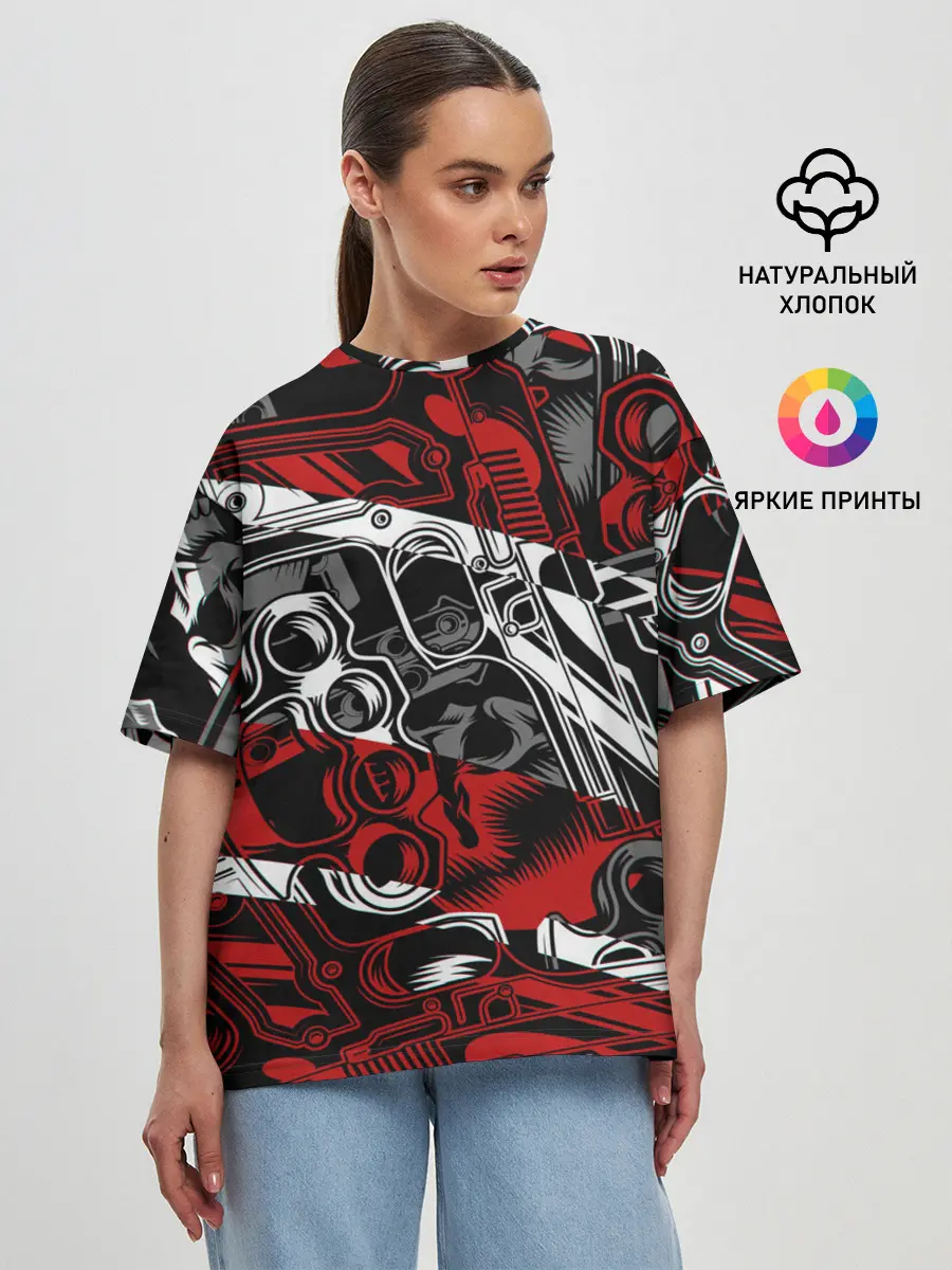 Женская футболка оверсайз / Оружейный барон