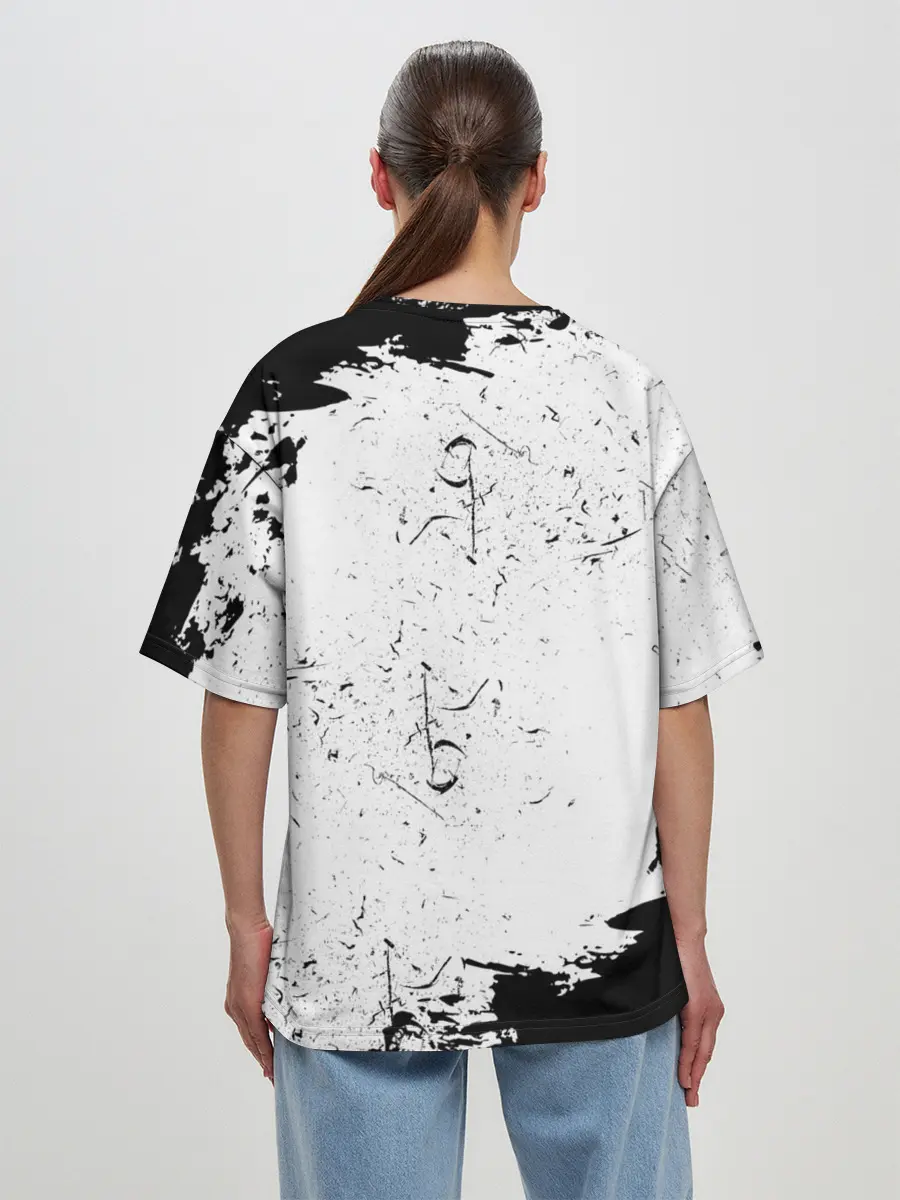 Женская футболка оверсайз / Нирвана Рок Группа Гранж ЧБ | Nirvana