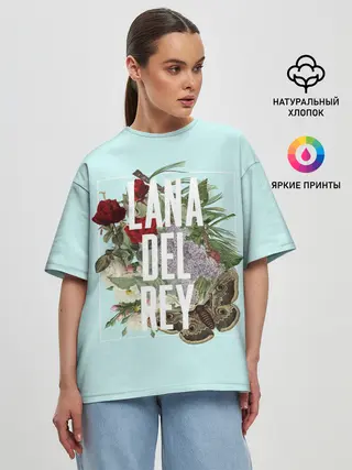 Женская футболка оверсайз / Цветочная Лана