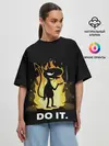 Женская футболка оверсайз / Чертенок Do it