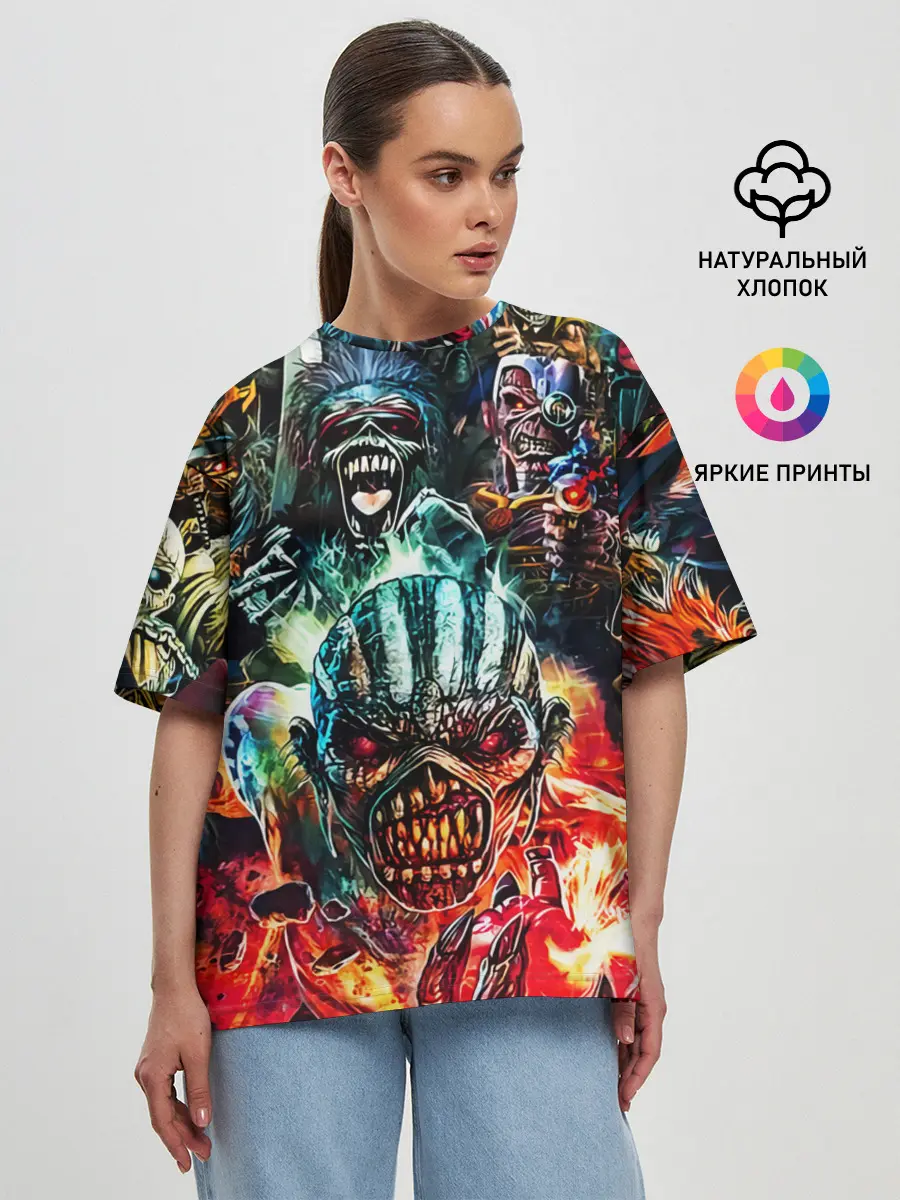 Женская футболка оверсайз / Iron Maiden