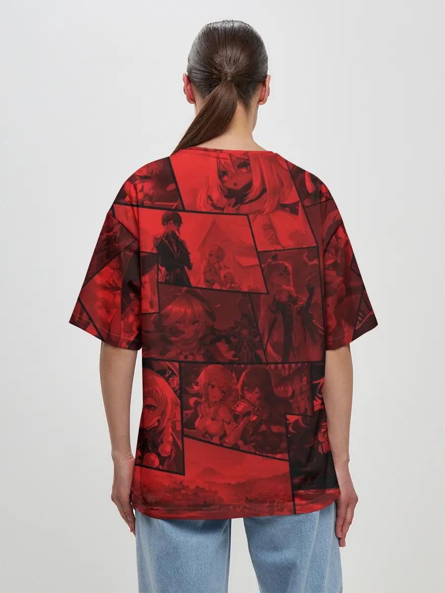 Женская футболка оверсайз / Венти | Genshin Impact