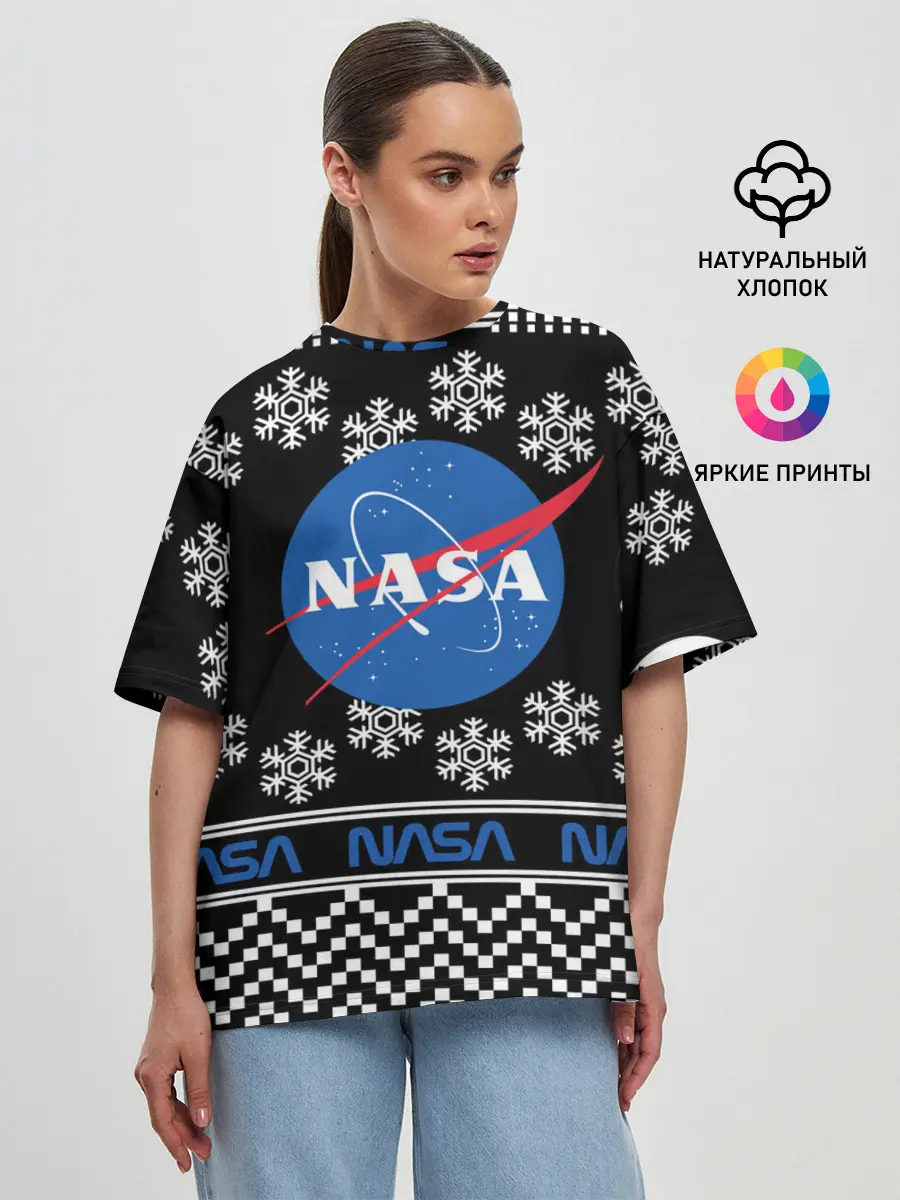 Женская футболка оверсайз / НАСА