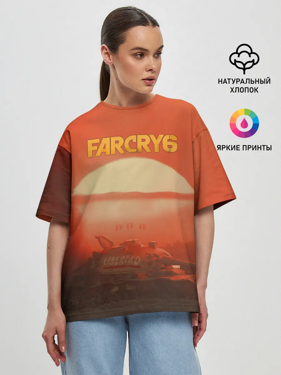 Женская футболка оверсайз / Far Cry 6 - Libertad