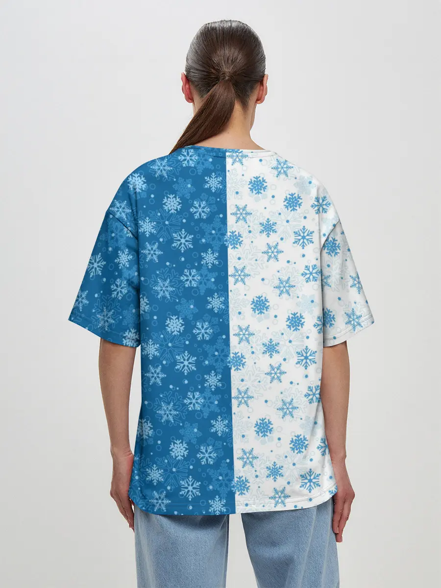 Женская футболка оверсайз / С Новым Годом