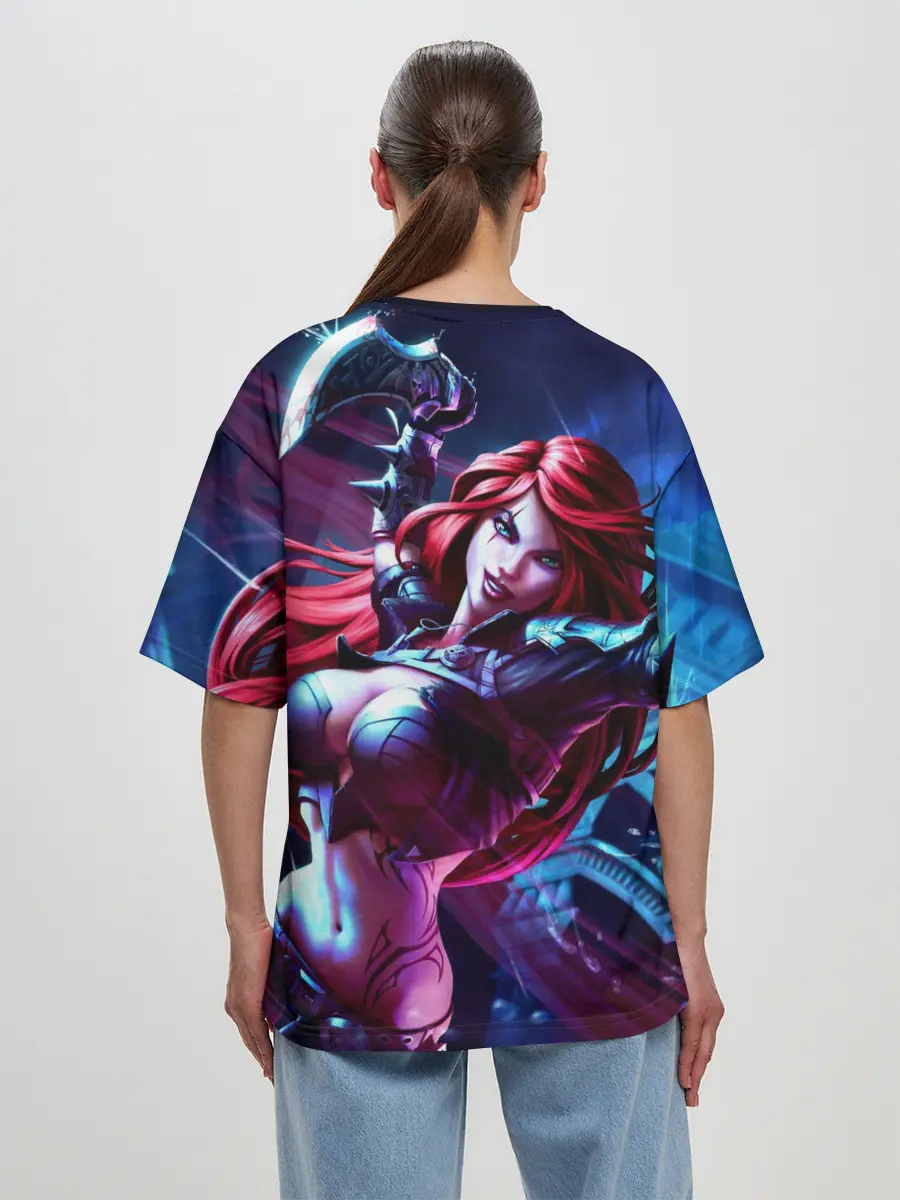 Женская футболка оверсайз / Катарина League of legends