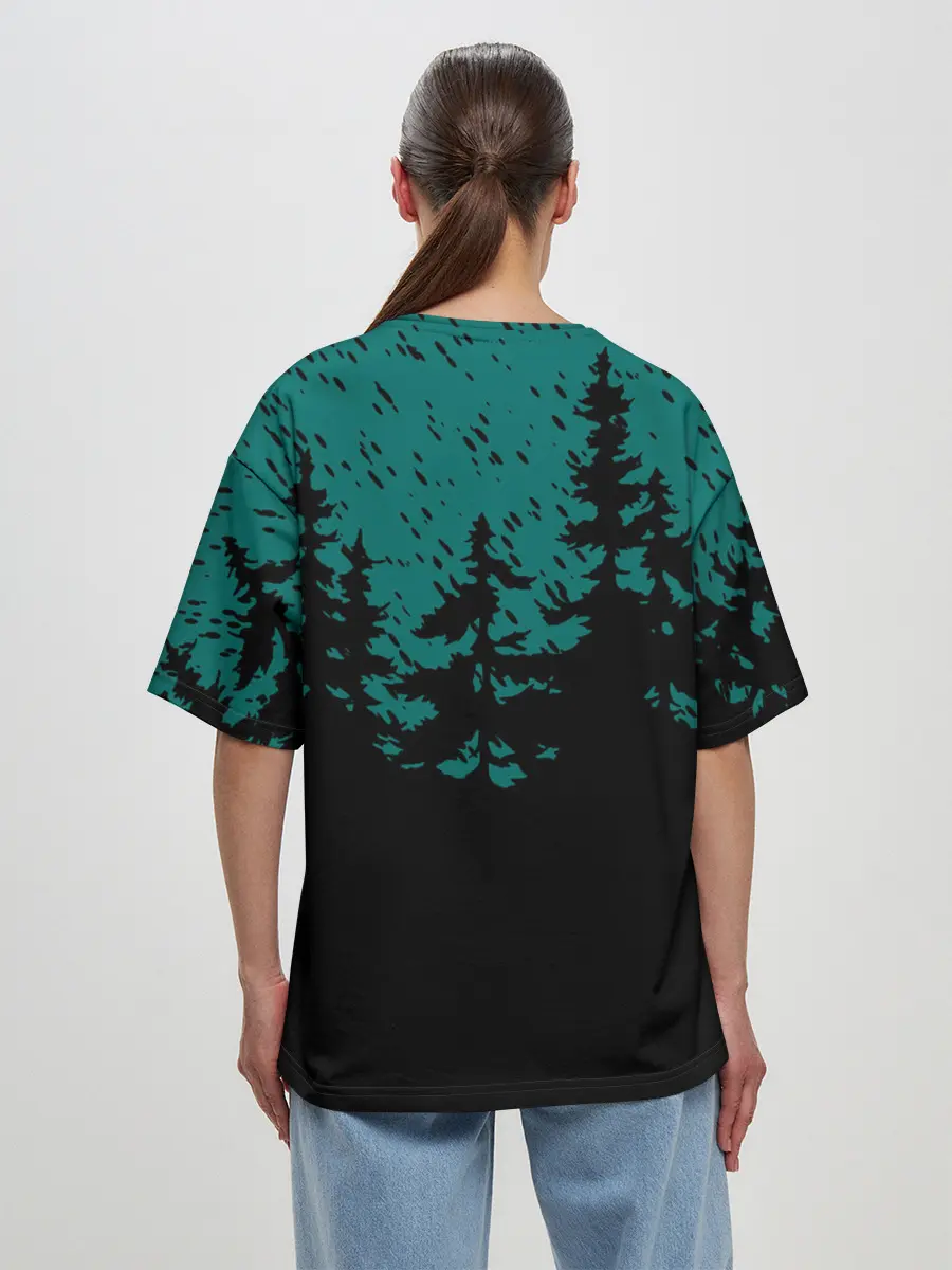 Женская футболка оверсайз / Бесячья ёлка