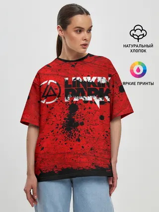 Женская футболка оверсайз / Линкин Парк Рок