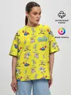 Женская футболка оверсайз / SpongeBob pattern
