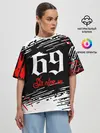 Женская футболка оверсайз / 6IX9INE 69,