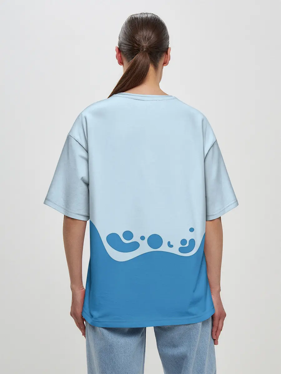 Женская футболка оверсайз / Медузу мне в пузу