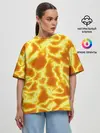 Женская футболка оверсайз / Огненная вспышка