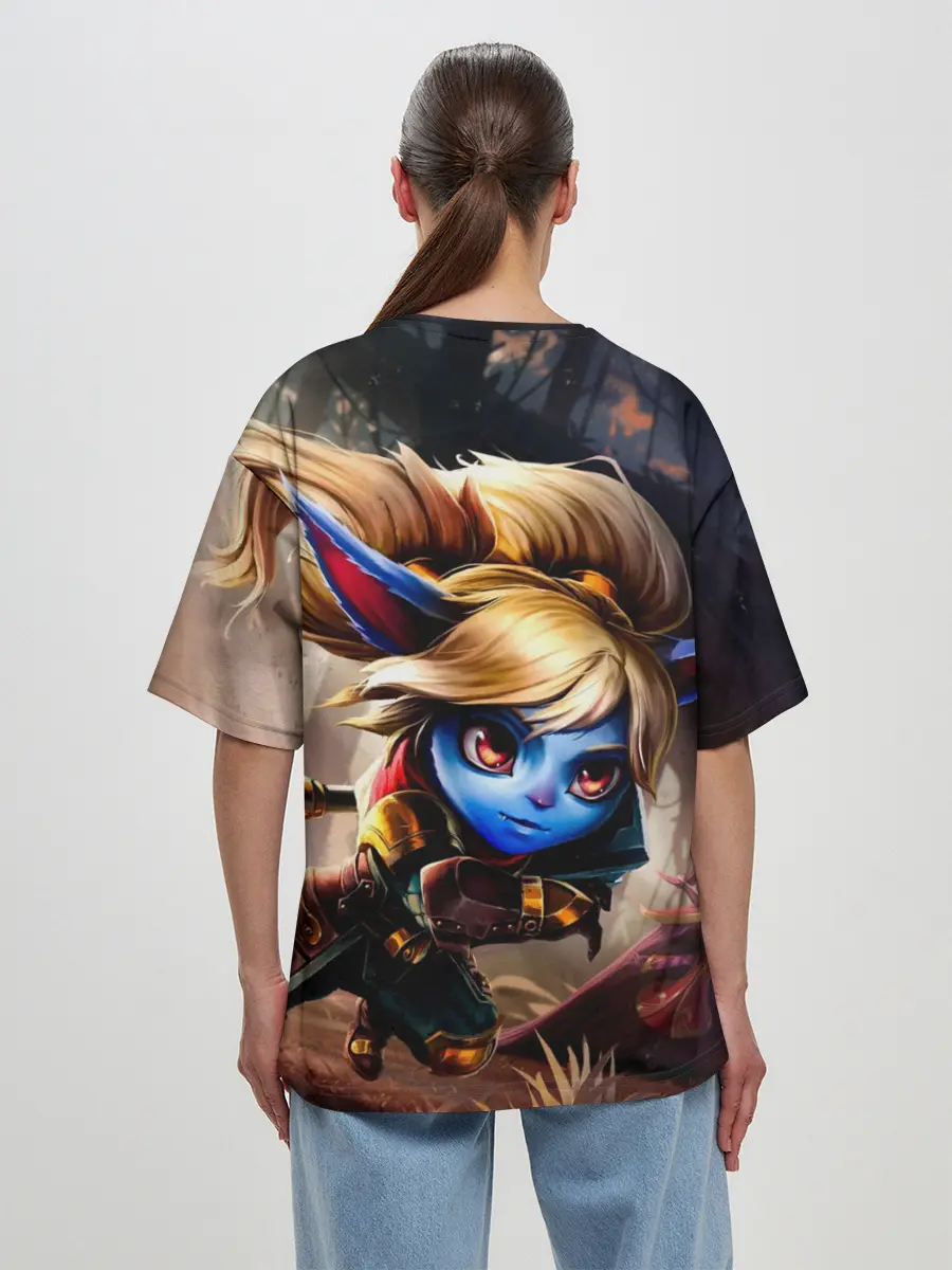 Женская футболка оверсайз / Поппи Хранительница молота