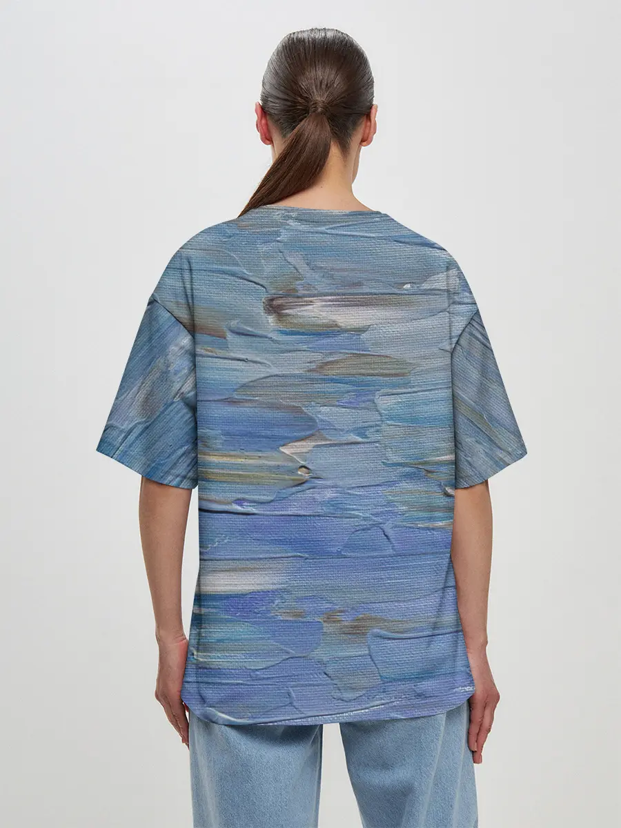 Женская футболка оверсайз / Мазки красок