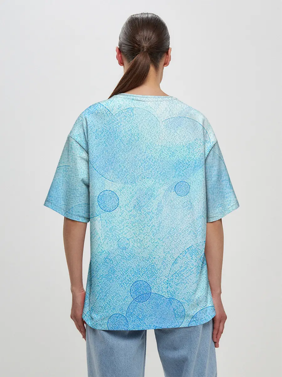 Женская футболка оверсайз / Пузыри воздуха