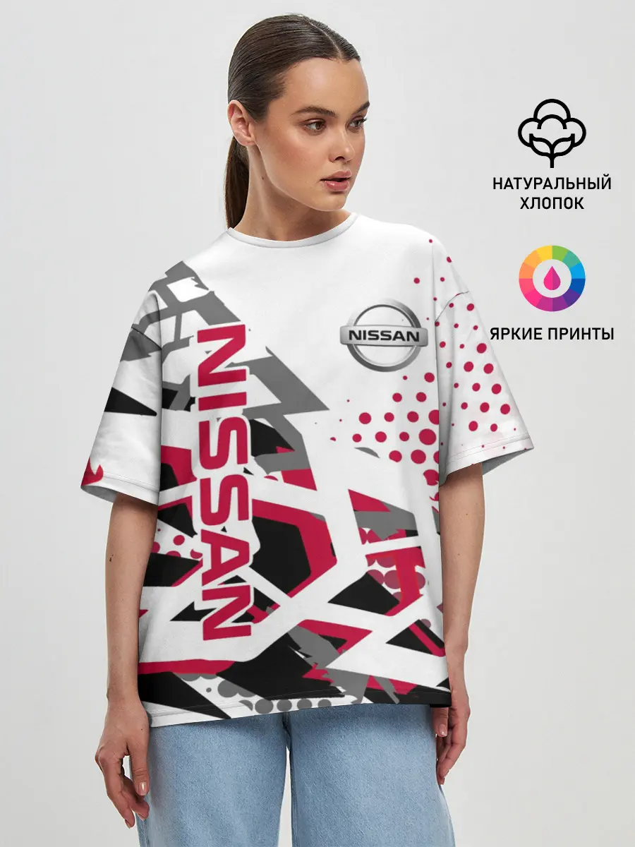 Женская футболка оверсайз / Nissan