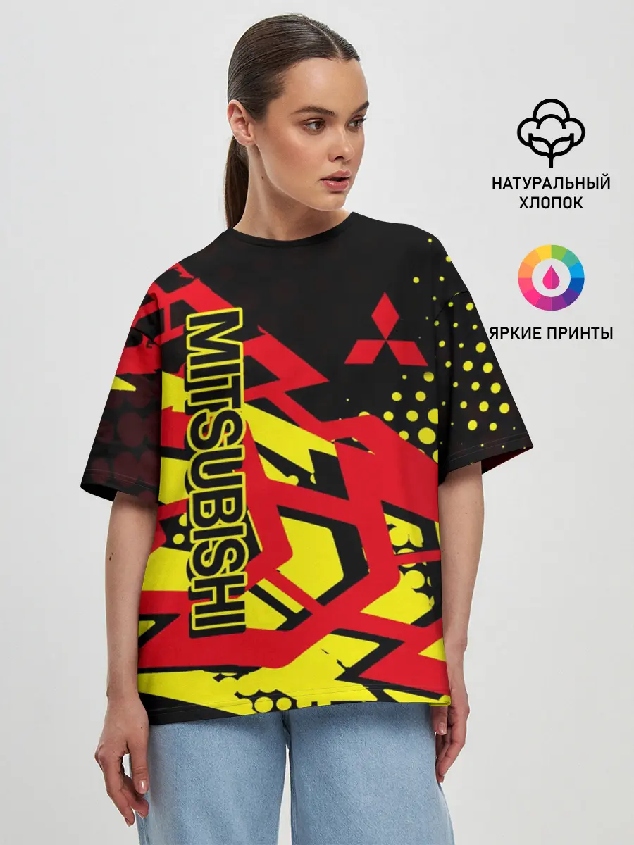 Женская футболка оверсайз / Mitsubishi