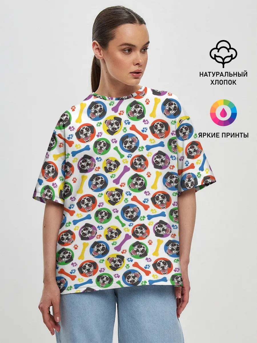 Женская футболка оверсайз / Далматинец