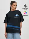 Женская футболка оверсайз / Subaru, sport style