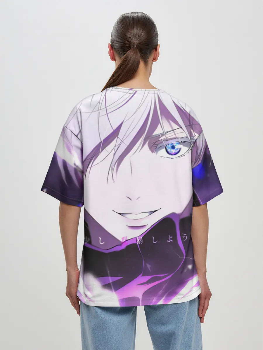 Женская футболка оверсайз / Сатору Гото кастует заклинание