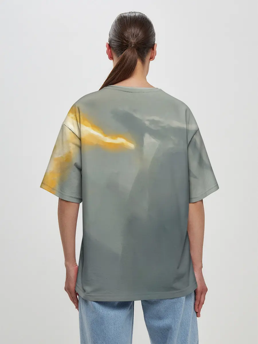 Женская футболка оверсайз / Dragonborne is here