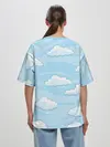 Женская футболка оверсайз / Зимние облака