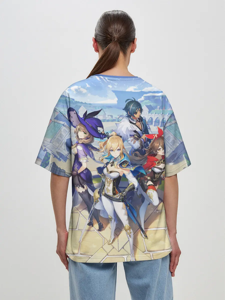 Женская футболка оверсайз / Genshin Impact: Ци Ци.