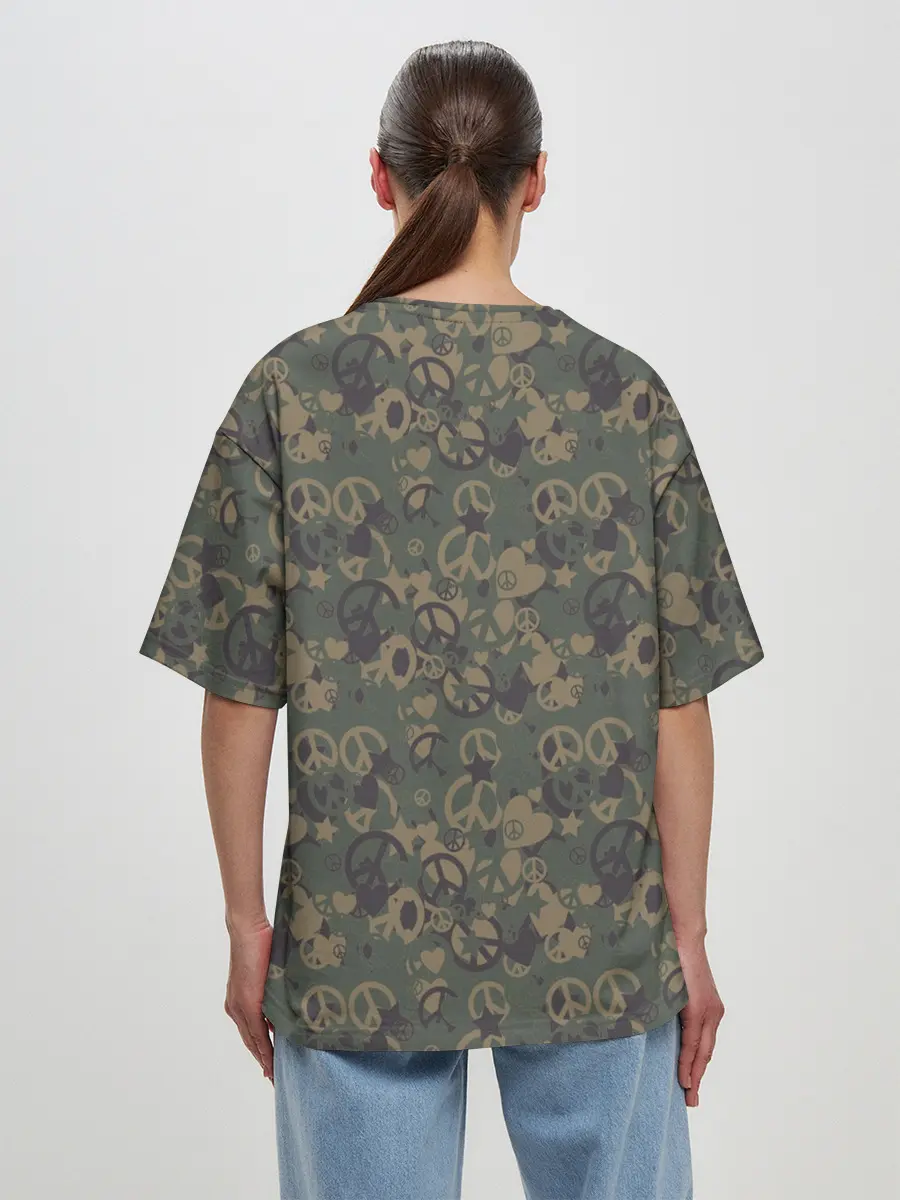 Женская футболка оверсайз / Пацифист