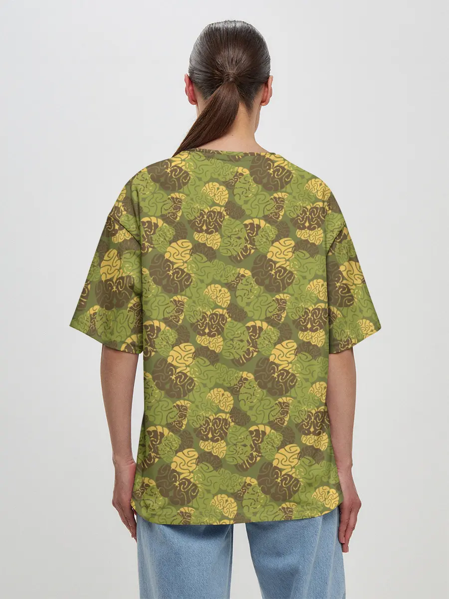 Женская футболка оверсайз / Мозги