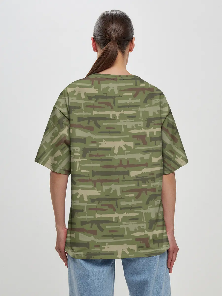 Женская футболка оверсайз / Оружие