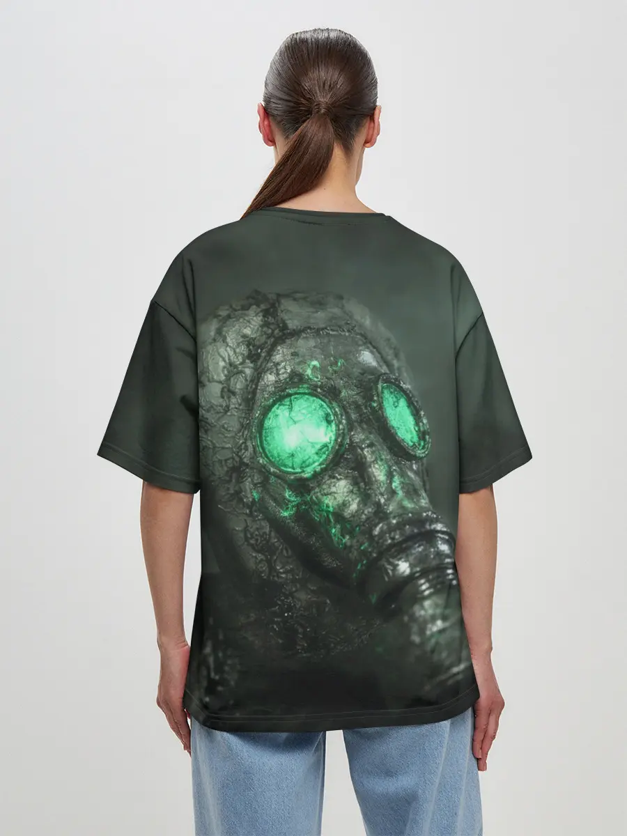 Женская футболка оверсайз / Chernobylite-маска