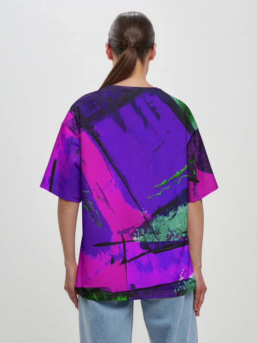 Женская футболка оверсайз / Фиолетово!