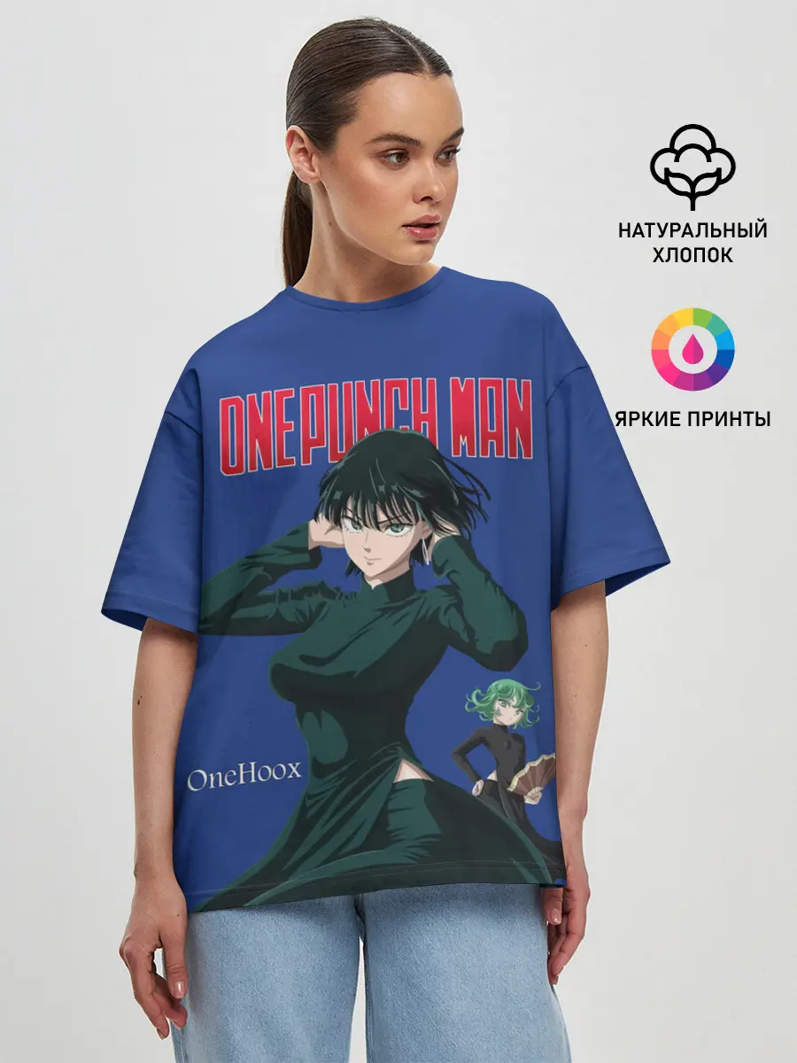 Женская футболка оверсайз / One Punch-Man Госпожа Метель