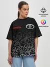 Женская футболка оверсайз / TOYOTA SPORT / LOGOBOMBING