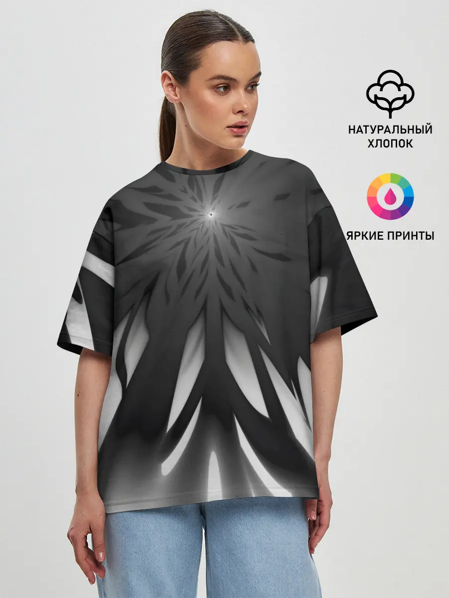 Женская футболка оверсайз / Абстракция 353-3