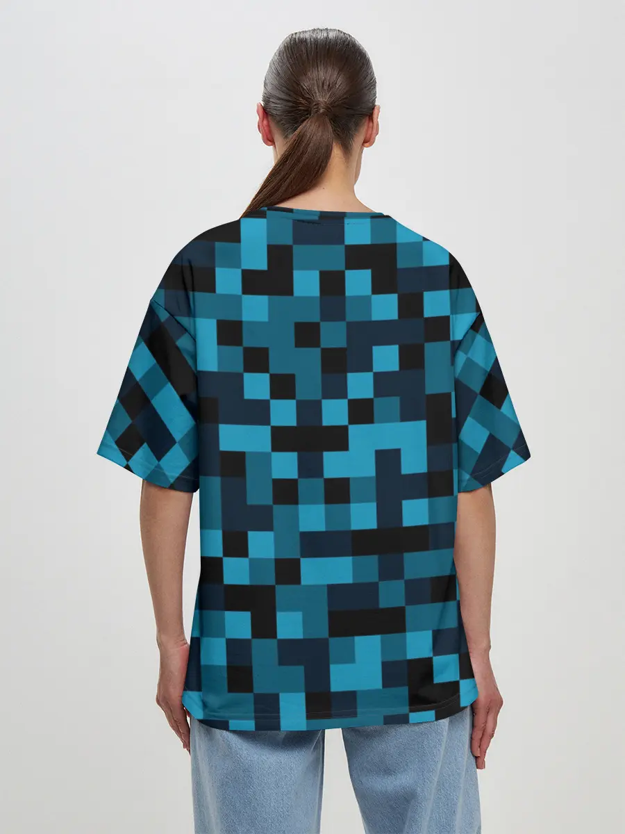 Женская футболка оверсайз / Minecraft, Пиксели
