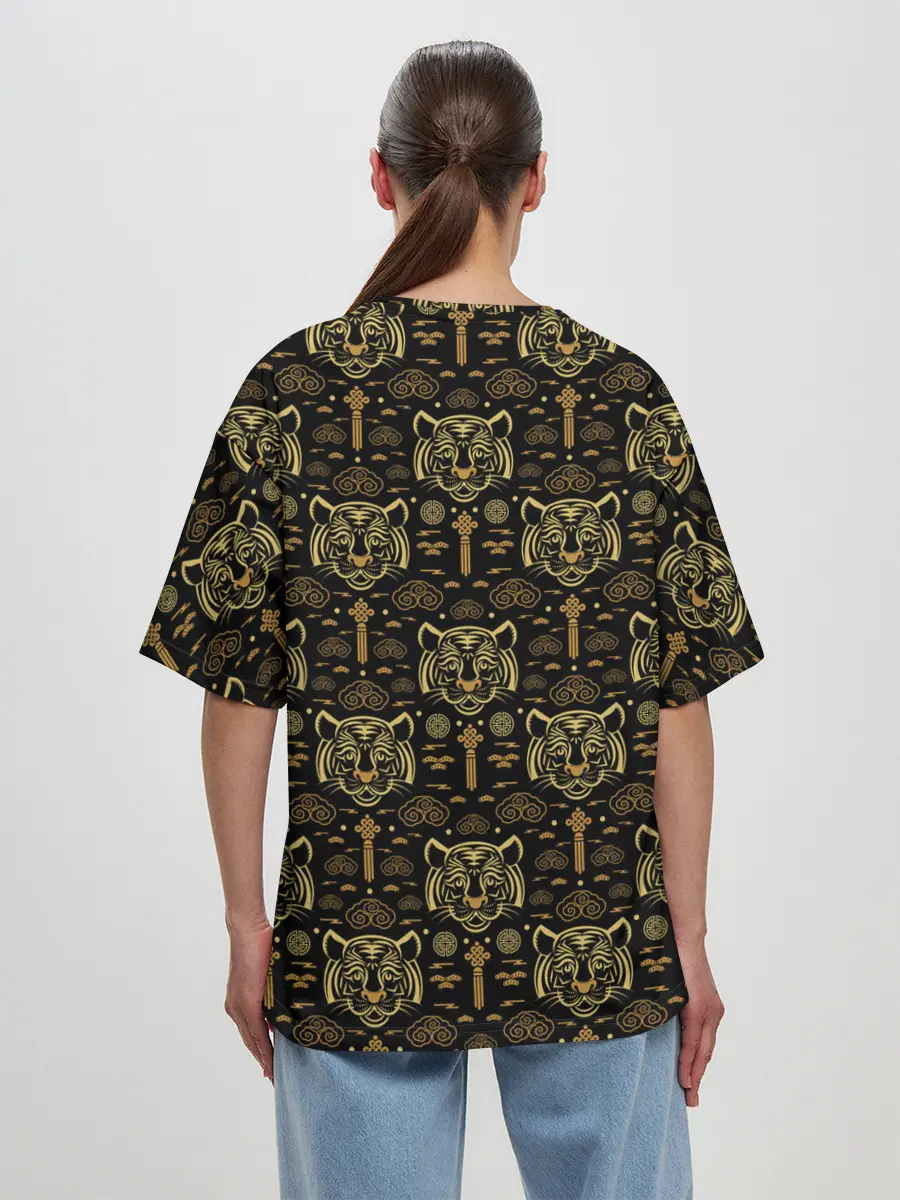 Женская футболка оверсайз / Тигры / Tigers