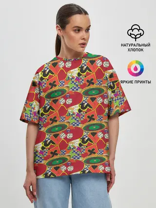 Женская футболка оверсайз / Казино