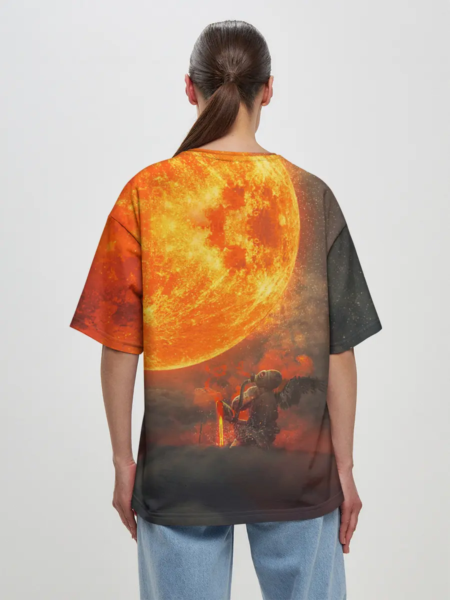 Женская футболка оверсайз / РАДИАЦИОННОЕ СОЛНЦЕ