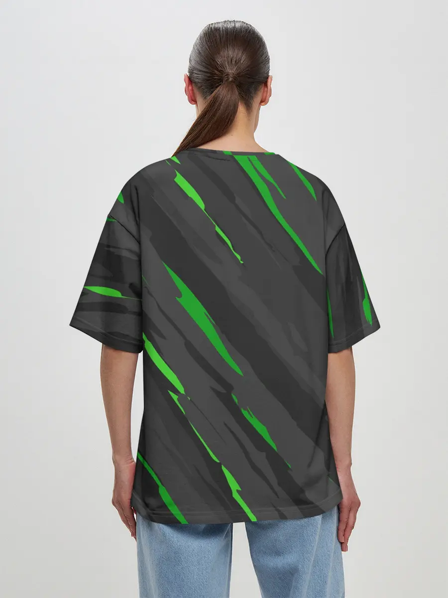 Женская футболка оверсайз / KAWASAKI / КАВАСАКИ / SPORT