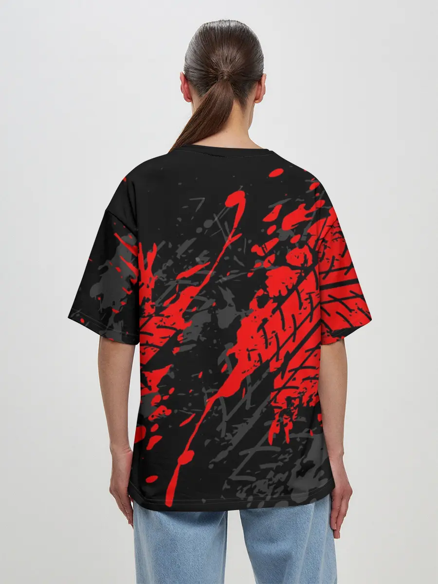 Женская футболка оверсайз / KAWASAKI NINJA / КАВАСАКИ