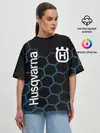 Женская футболка оверсайз / HUSQVARNA / ХУСКВАРНА