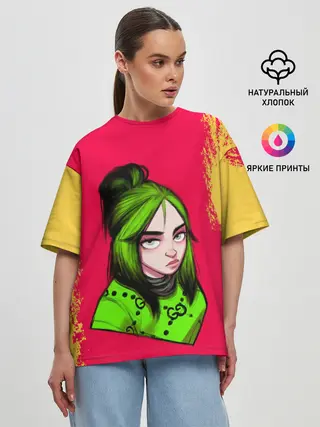 Женская футболка оверсайз / BILLIE EILISH | БИЛЛИ АЙЛИШ