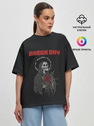Женская футболка оверсайз / GreenDay | ГринДей | Poster