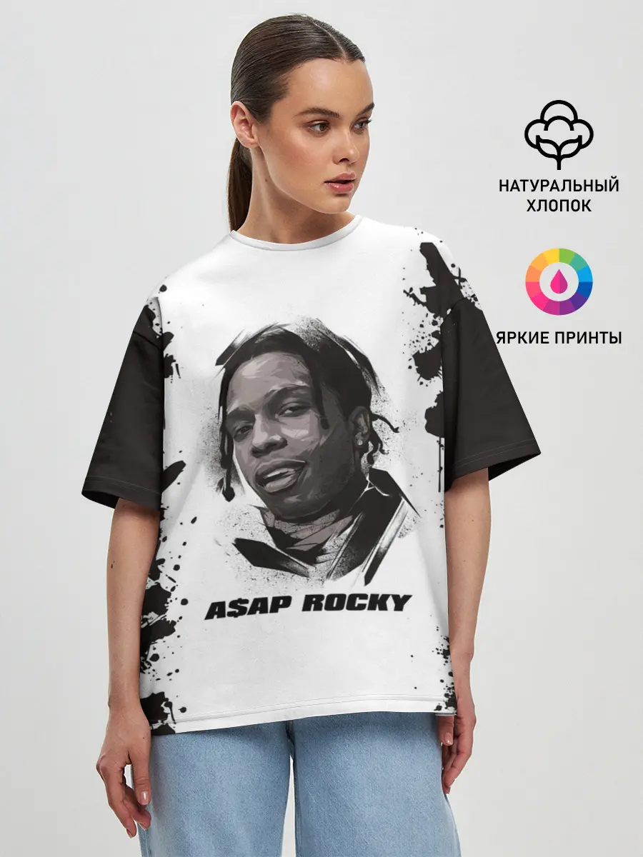 Женская футболка оверсайз / АСАП | ASAP ROCKY
