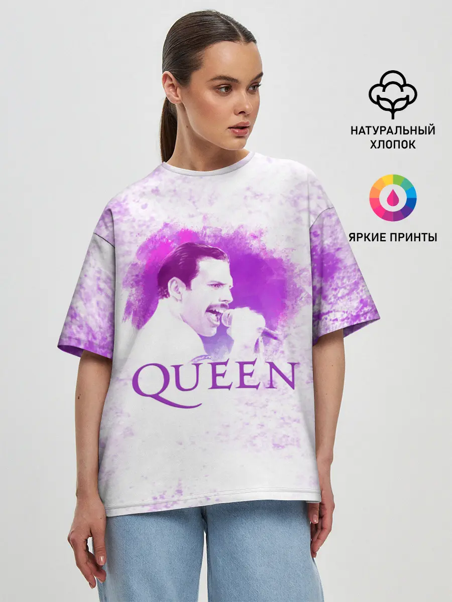Женская футболка оверсайз / Freddie Mercury | Queen