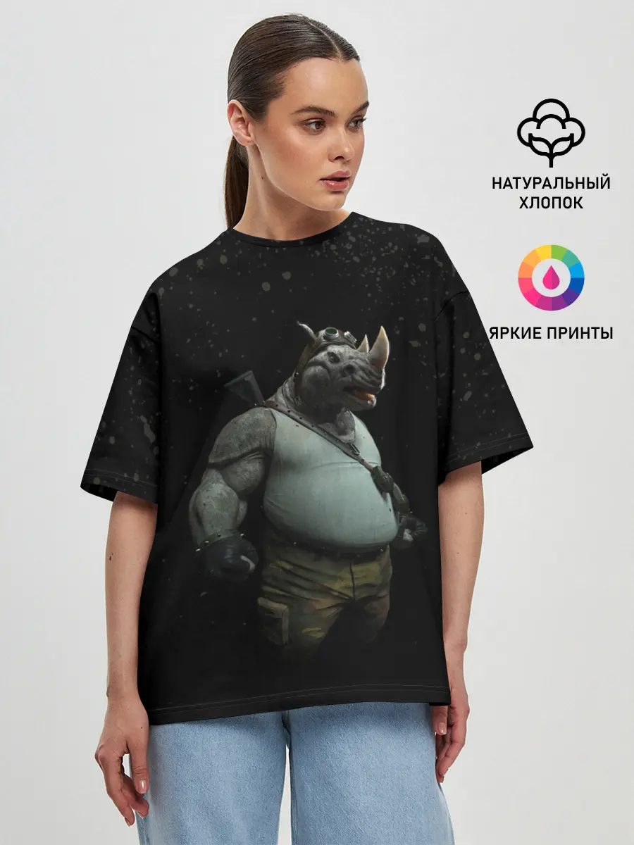 Женская футболка оверсайз / Рокстеди | Черепашки-ниндзя