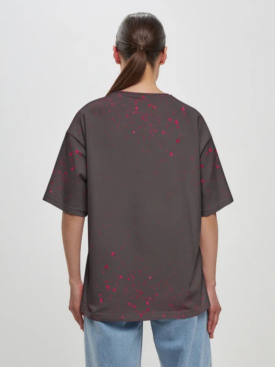 Женская футболка оверсайз / Сиреноголовый Монстр Кровь